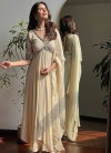 Ssc 615 Faux Georgette Embroidery Chikankari Work Gown With Dupatta Collections